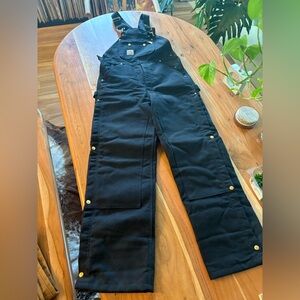 Carhartt Black Overalls with Gold Details